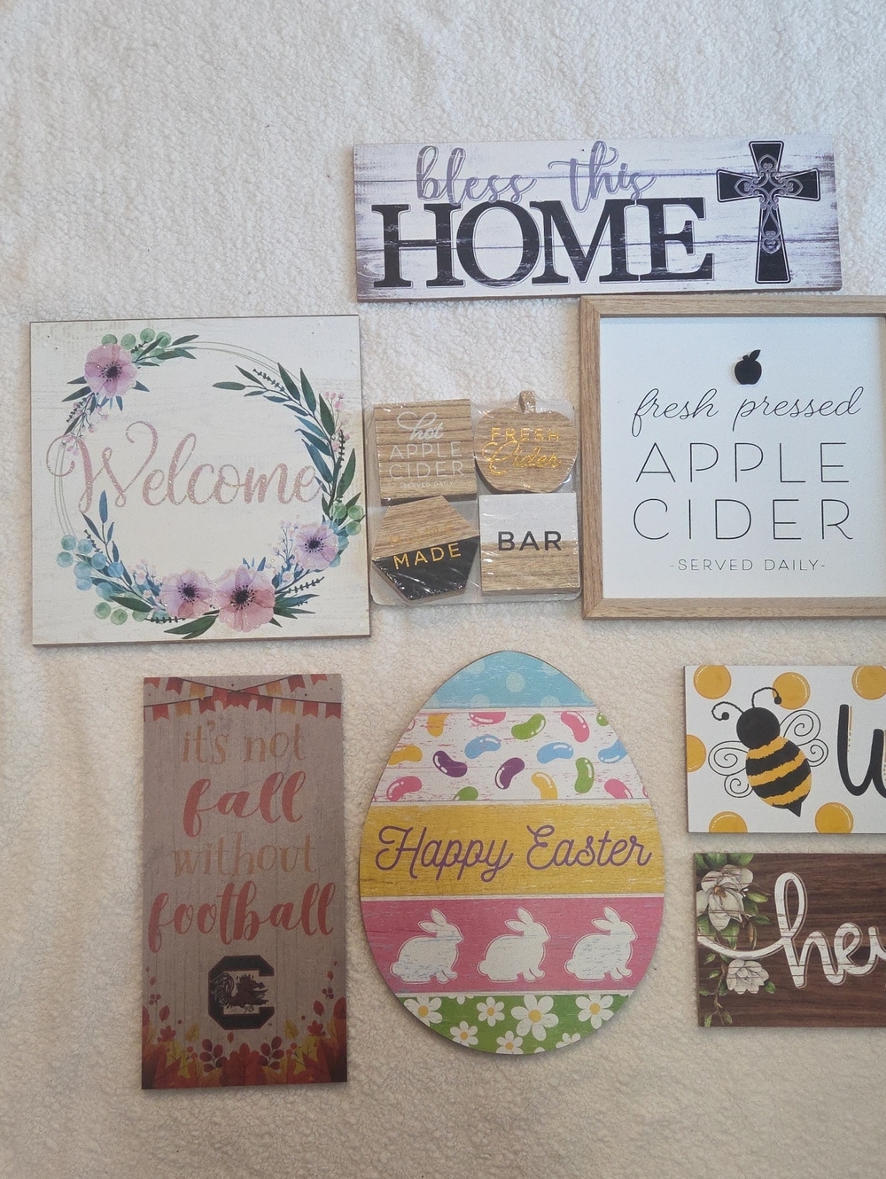 Signs, Mesh, Ribbon, Wreath/Home Decor DIY Mix
